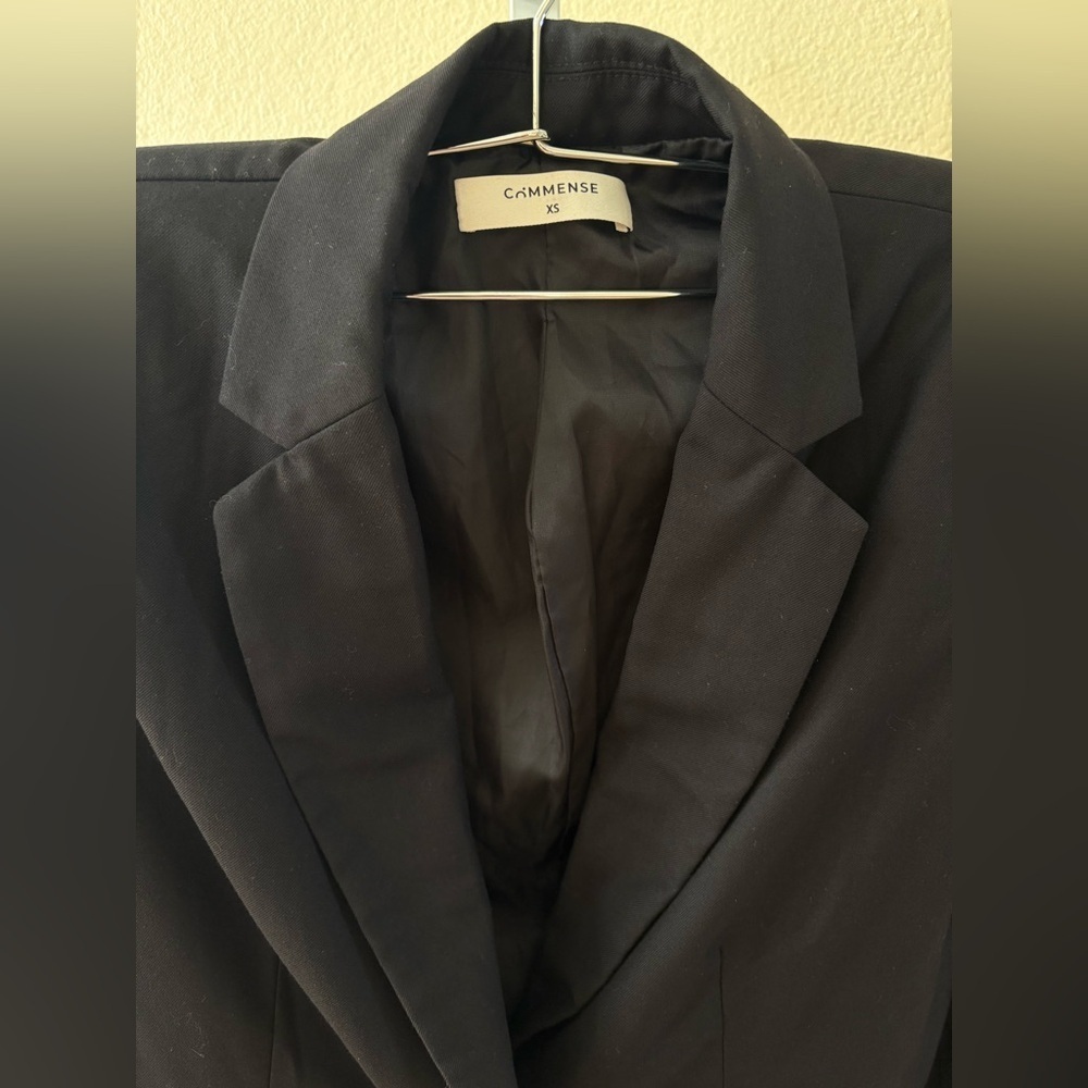 NWOT - Commense Leisure Relaxed Single Breasted Blazer in Black - Size XS - Picture 8 of 9